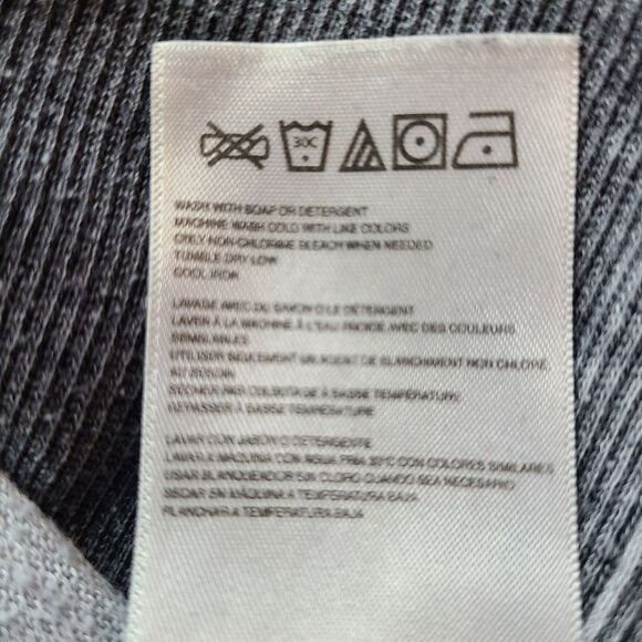 VINTAGE Y2K ROXY Size Large Gray Acid Wash Boatneck Distressed Sweatshirt Grunge - Picture 9 of 11